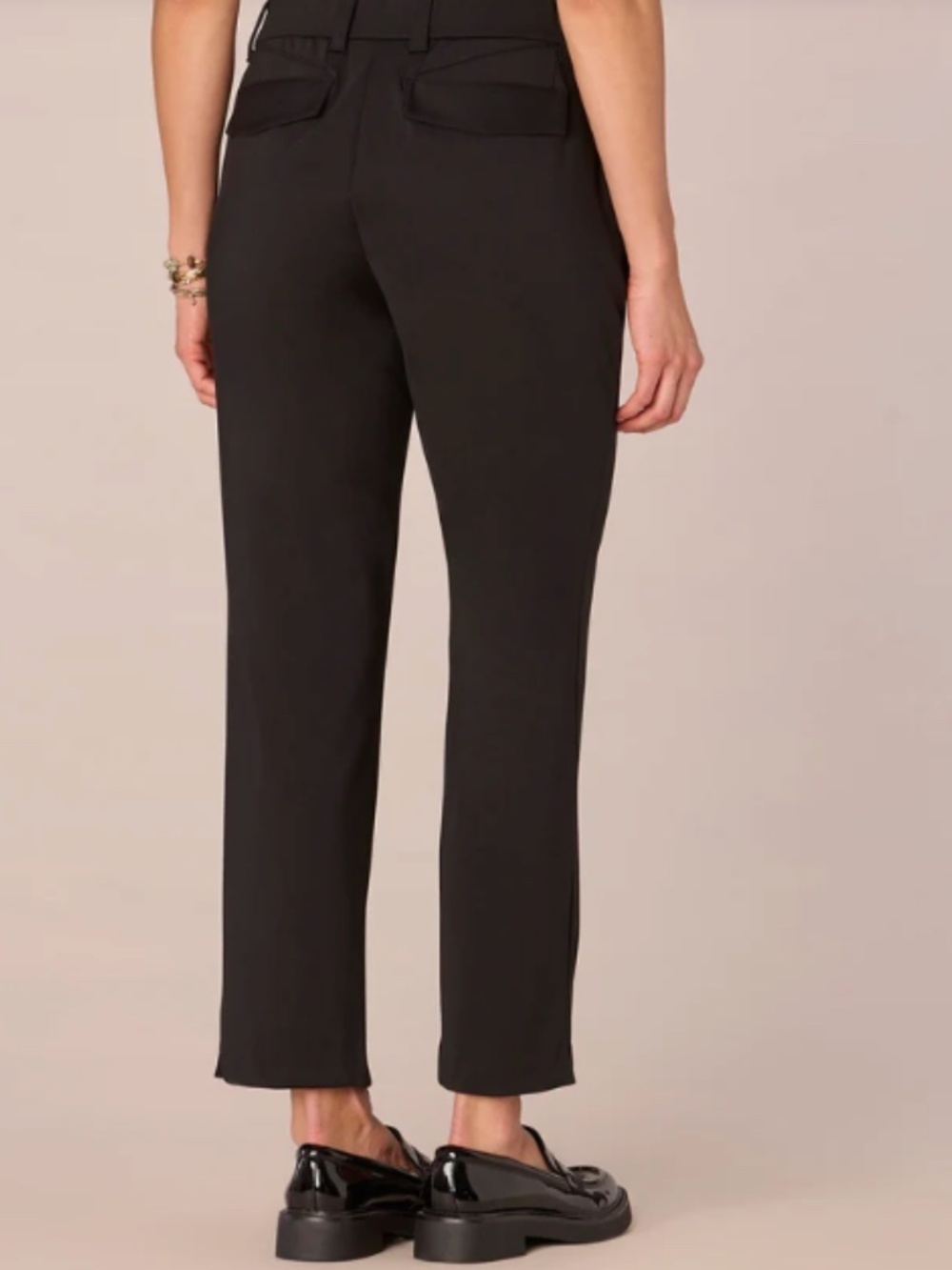 Democracy Petite "Ab"solution High Rise Ponte Micro Slit Hem black sz 10 Petite - Picture 2 of 7
